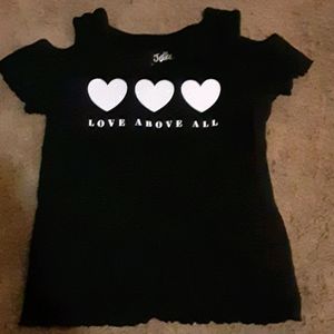 Black and white heart shirt